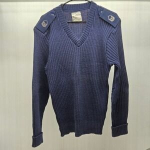 Vintage Air Force Brigade Quartermasters Wool Military Blue Rank Patches Size 44